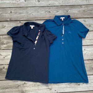 LOT OF 2 Vintage Burberry Brit Button Up Shirts XS